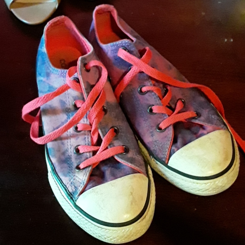 Pink & purple Converse